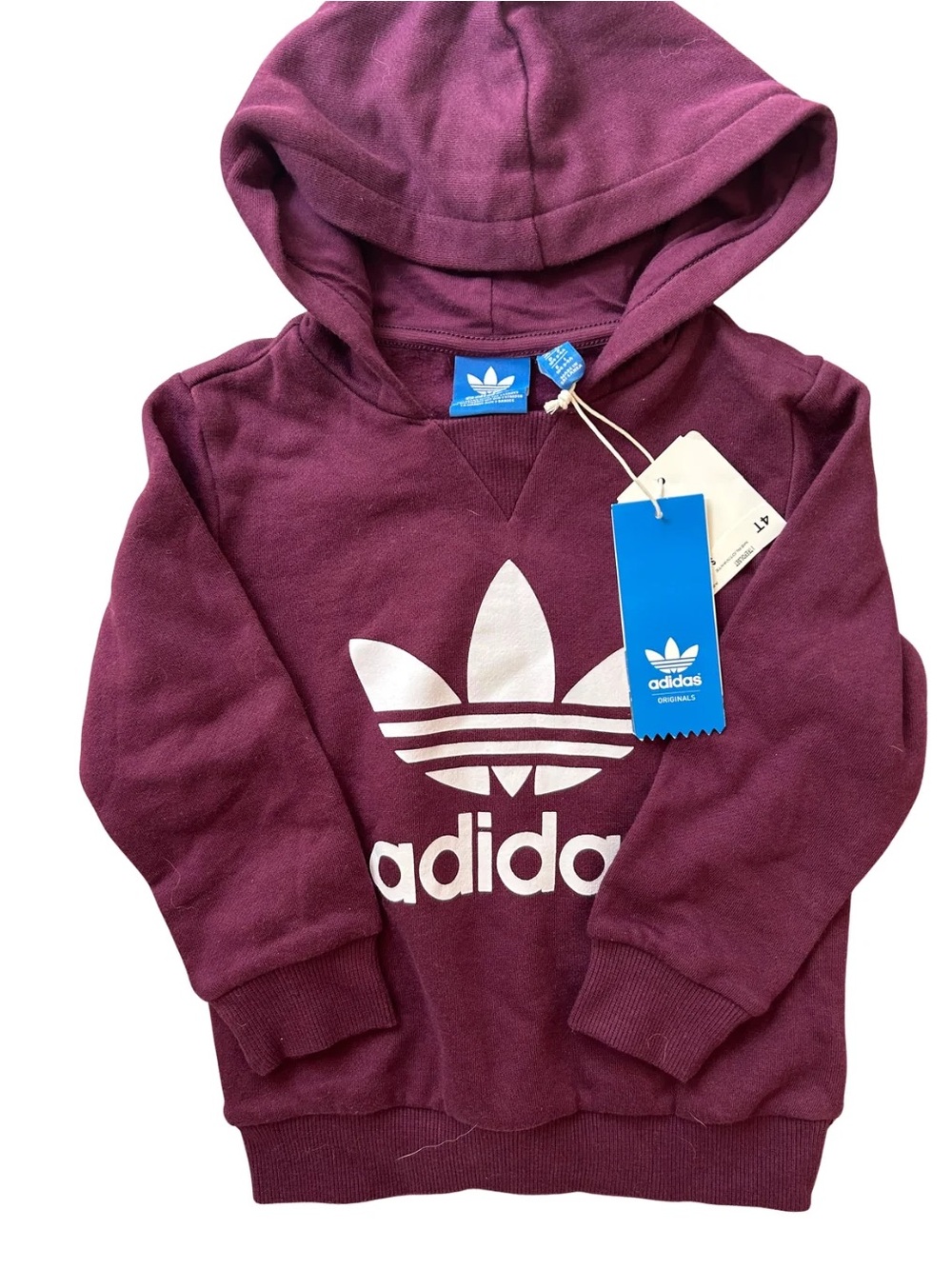 adidas Originals Kids Plum Hoodie with White Trefoil